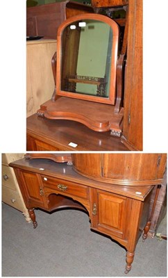 Lot 527 - Edwardian mahogany dressing table and Victorian toilet mirror