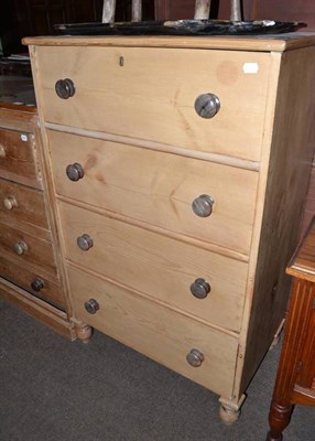 Lot 529 - Pine four height chest of drawers