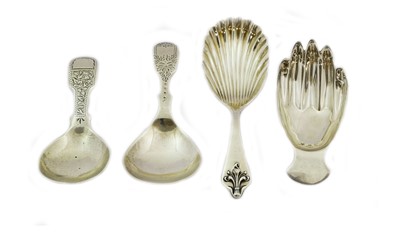 Lot 29 - Four Victorian and Later Caddy-Spoons,...