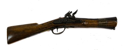 Lot 394 - An 18th Century Flintlock Knee Blunderbuss,...