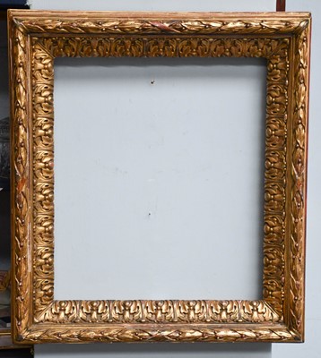 Lot 1219 - Giltwood and gesso 19th-century picture frame,...