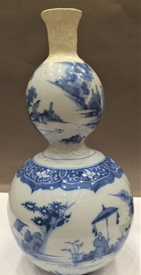 Lot 61 - A Faience Double Gourd Vase, probably...