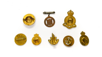 Lot 155 - Eight Various Lapel and Cap Badges, in enamel...
