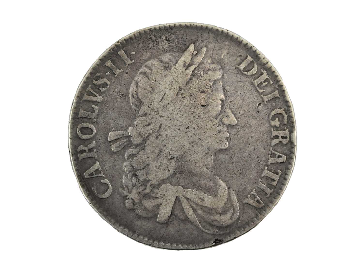 Lot 80 - Charles II, Crown 1663, obv. first draped bust...