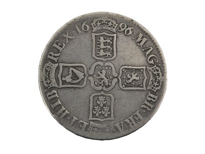 Lot 82 - William III, Crown 1696, obv. first draped...