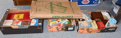 Lot 1307 - Three boxes of assorted vintage toys and games,...