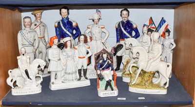 Lot 81 - A collection of Victorian Staffordshire...