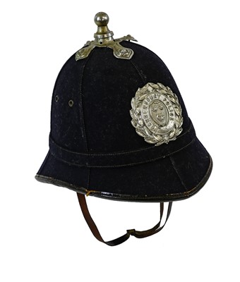 Lot 233 - A Shrewsbury Police Ball Top Helmet, in black...
