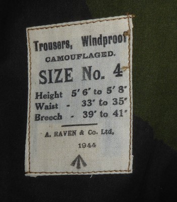 Lot 246 - A Second World War Windproof Camouflage Smock...