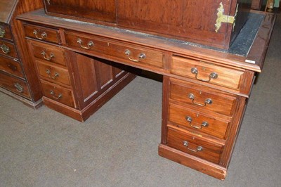 Lot 540 - A late Victorian mahogany partners desk