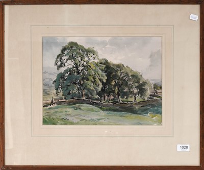 Lot 1028 - Fred Lawson (1888-1968) ''Trees behind East...
