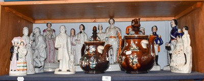 Lot 96 - A collection of Victorian Staffordshire...