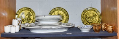 Lot 79 - Continental onion pattern dinnerwares in...
