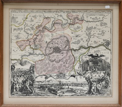 Lot 1070 - Johann Baptiste Homann (1664-1724), a hand...