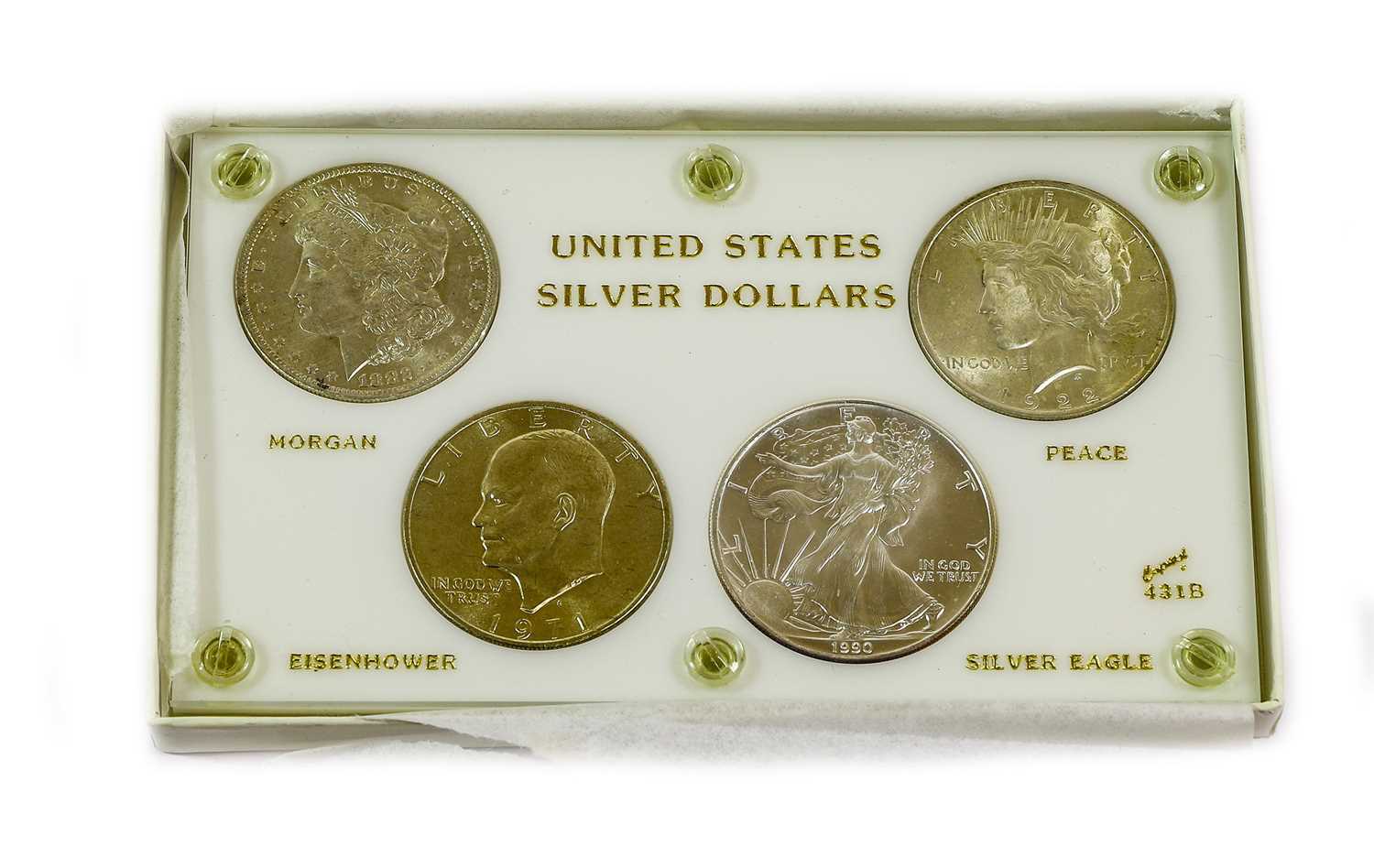 Lot 191 - 4 x USA Silver Dollars, comprising: 'Morgan'...