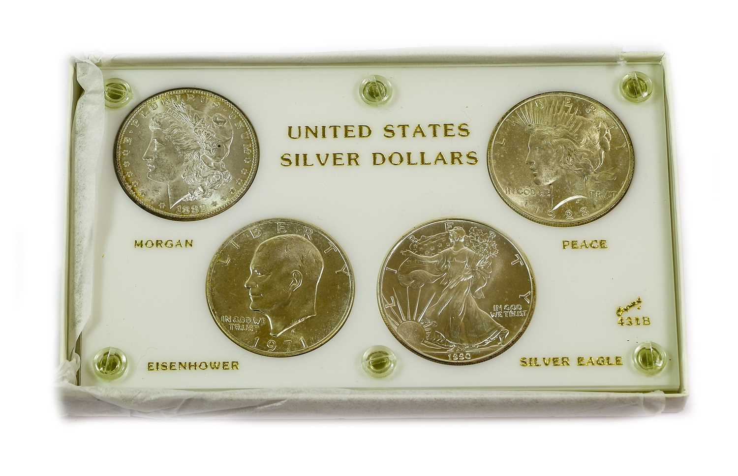 Lot 190 - 4 x USA Silver Dollars, comprising: 'Morgan'...