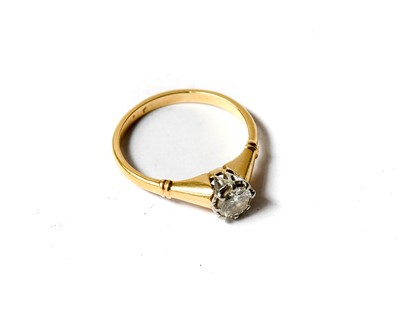 Lot 235 - A diamond solitaire ring, stamped '18CT' and...
