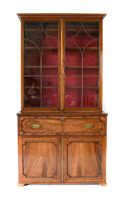 Lot 255 - A George IV Mahogany Secretaire Bookcase, 2nd...