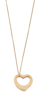 Lot 2133 - An 18 Carat Rose Gold Heart Pendant on Chain