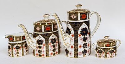 Lot 122 - A Royal Crown Derby Imari teapot, coffee pot,...