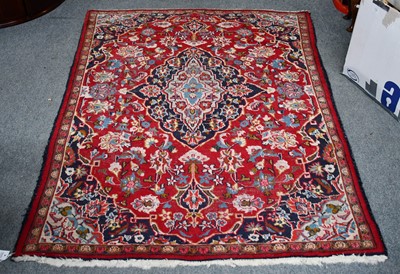 Lot 1000 - Mashad rug, the raspberry field of vines...