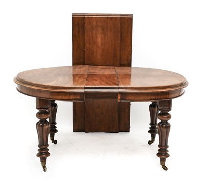 Lot 1272 - A Victorian Mahogany Dining Table, with three...