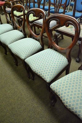 Lot 564 - Set of eight Victorian mahogany balloon back dining chairs