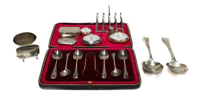 Lot 61 - Assorted silver, to include two George III...