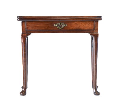 Lot 821 - A George III Mahogany Foldover Tea Table, late...