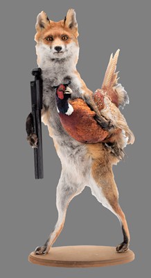 Lot 304 - Taxidermy: An Anthropomorphic Hunting Red Fox...