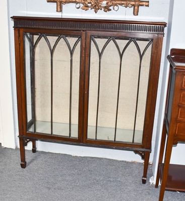 Lot 1214 - A mahogany glazed display case, 107cm by 34cm...