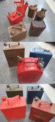 Lot 172A - Thirteen Assorted Vintage Fuel Cans