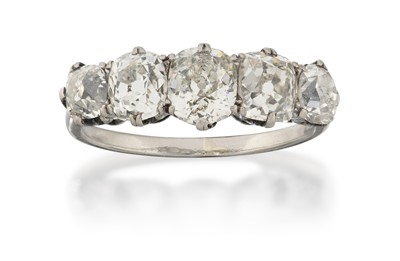 Lot 2313 - A Diamond Five Stone Ring