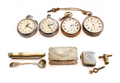 Lot 278 - An open-faced pocket watch with case stamped 0....