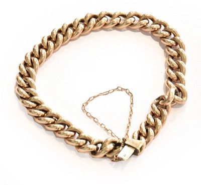 Lot 269 - A curb link bracelet, unmarked, length 20.5cnm