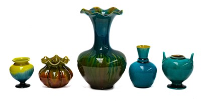 Lot 55 - Four Arts & Crafts Linthorpe pottery vases and...