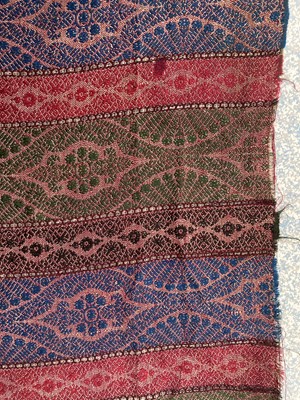 Lot 2170 - Late 19th Century Shawl with red wool centre...