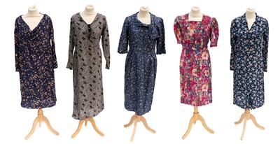 Lot 2098 - Circa 1930-40s Ladies Day Dresses, comprising...