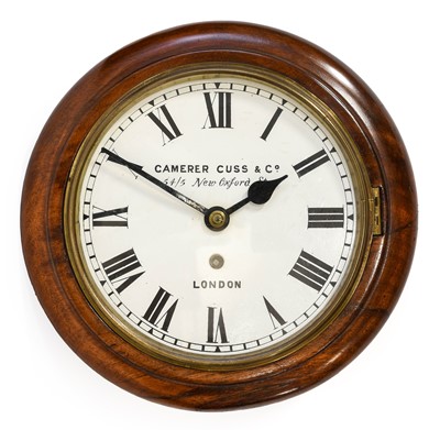 Lot 288 - A Mahogany Wall Timepiece, signed Camerer Cuss...