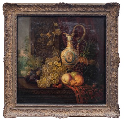 Lot 1058 - B* Whitley (1849-1925) Still life of fruit and...