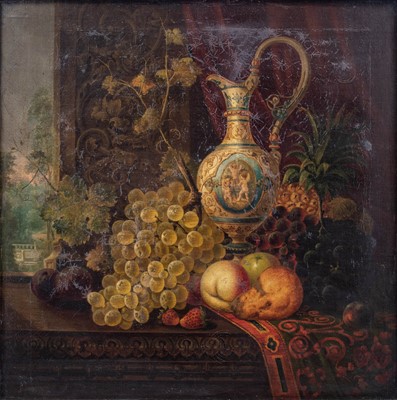 Lot 1058 - B* Whitley (1849-1925) Still life of fruit and...