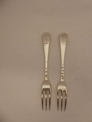 Lot 2208 - A Set of Twelve George II Scottish Silver Table-Forks and Twelve Table-Knives