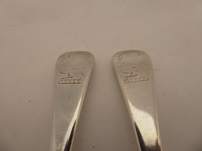 Lot 2207 - Six Queen Anne Scottish Silver Table-Spoons