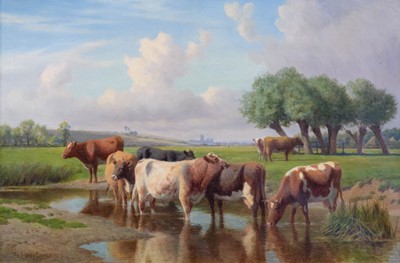Lot 1054 - William Sidney Cooper (1854-1927) Cattle...