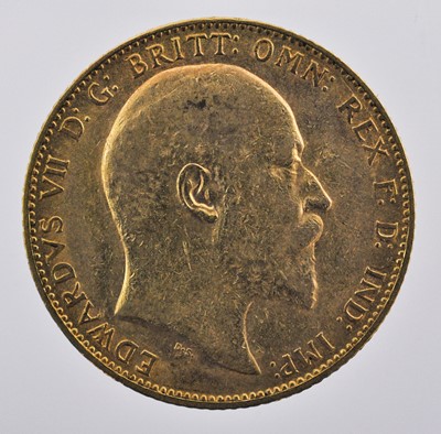Lot 285 - 3 x Edward VII, Sovereigns: 1906, 1906P and...