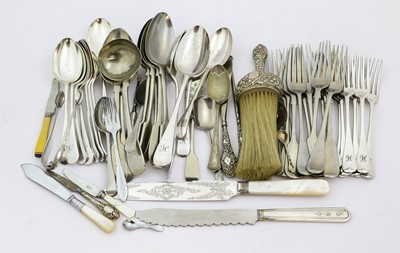 Lot 346 - A collection of assorted silver and silver...