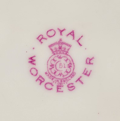 Lot 95 - A Matched Set of Six Royal Worcester Porcelain...
