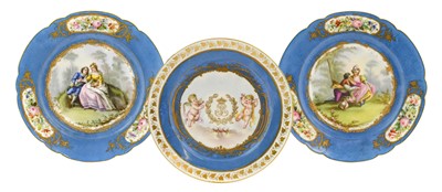 Lot 43 - A Pair of Sevrès Style Porcelain Plates, circa...
