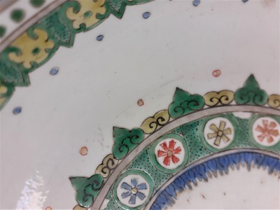 Lot 128 - A Chinese Porcelain Basin, Kangxi, painted in...