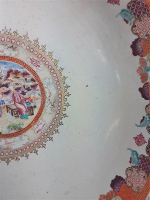 Lot 132 - A Chinese porcelain punch bowl, Qianlong,...